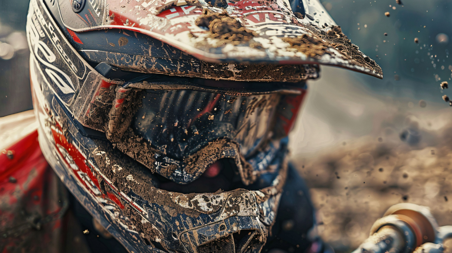 Imagem ilustrando o conteúdo sobre motocross infantil mostrando um competidor de perto.