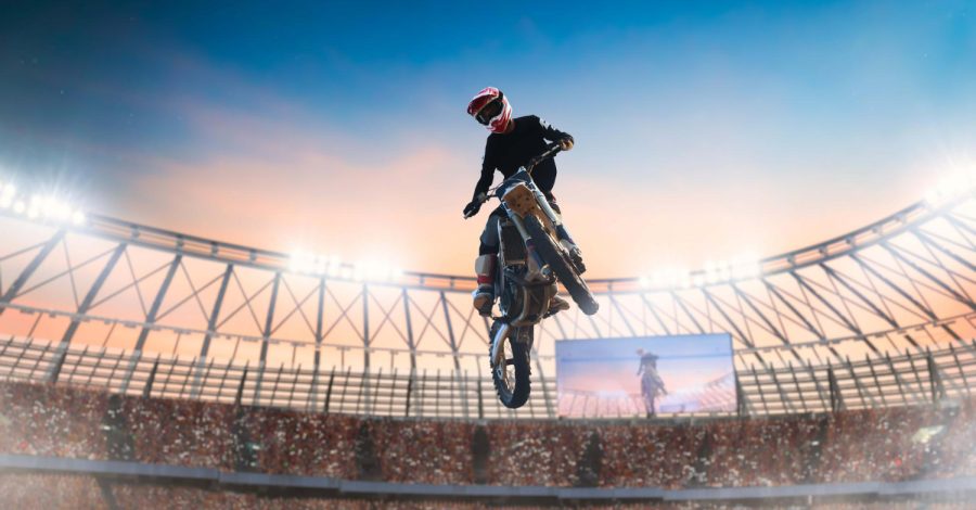 Imagem ilustrando o conteúdo sobre disco de freio para moto mostrando um competidor de motocross.