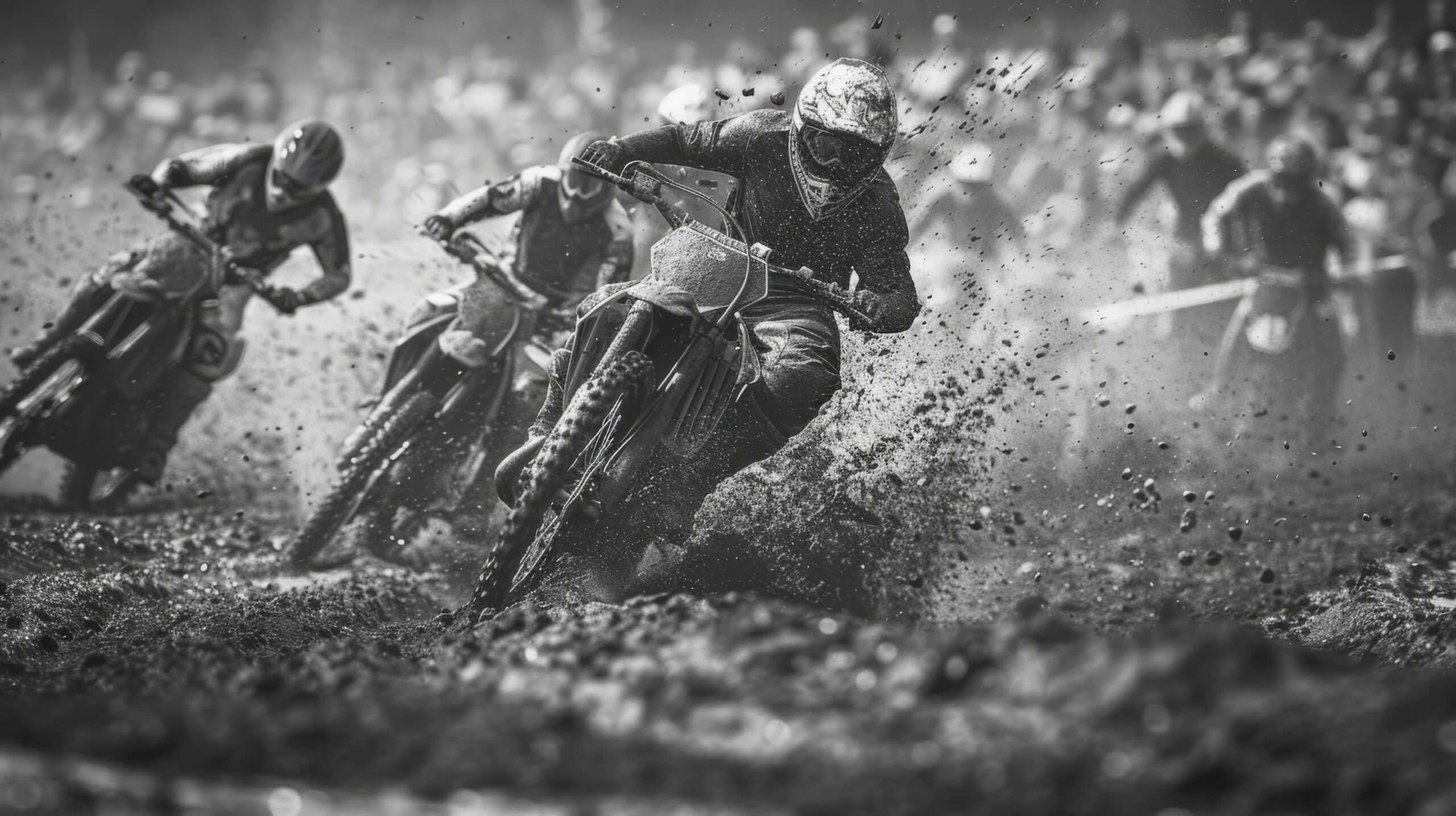 Imagem ilustrando o conteúdo sobre equipamentos para trilha mostrando três competidores em uma trilha com suas motos.